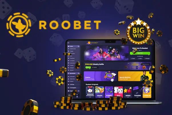 RooBet Casino — lobby de jeux avec slots et live casino